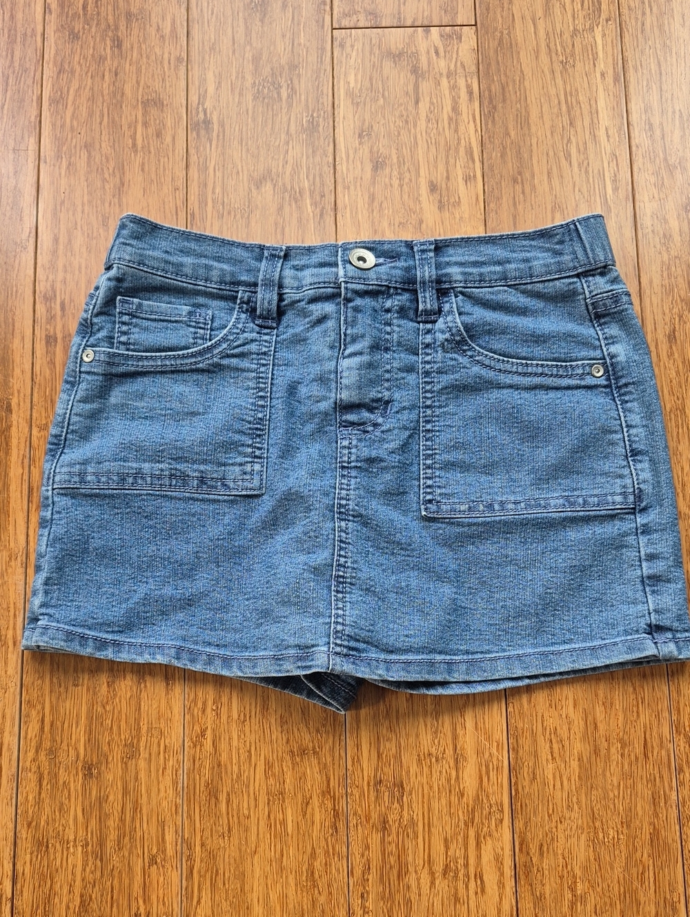 Squeeze Blue Denim Mini Skort